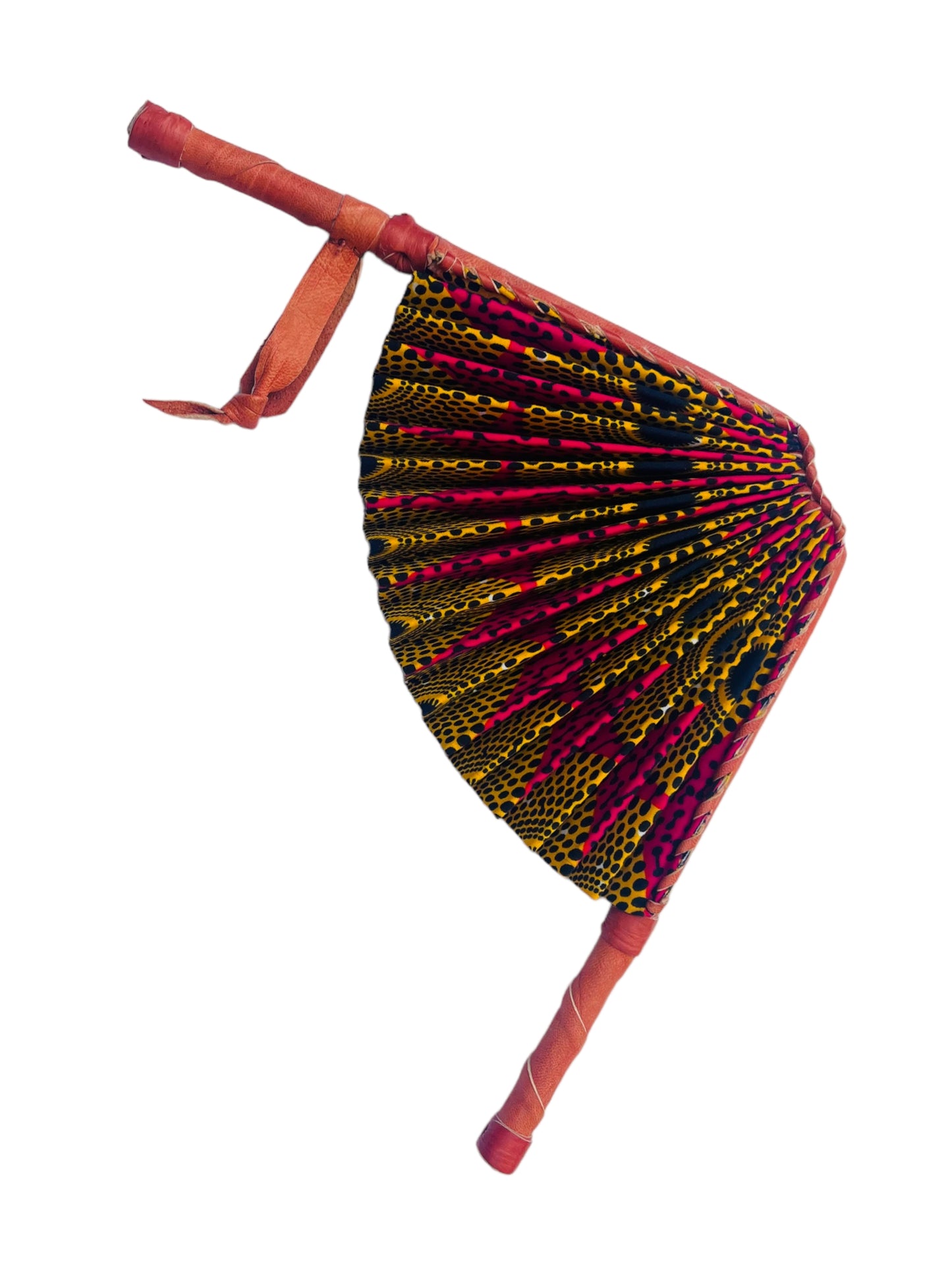 African Print Fan (Hot Pink)