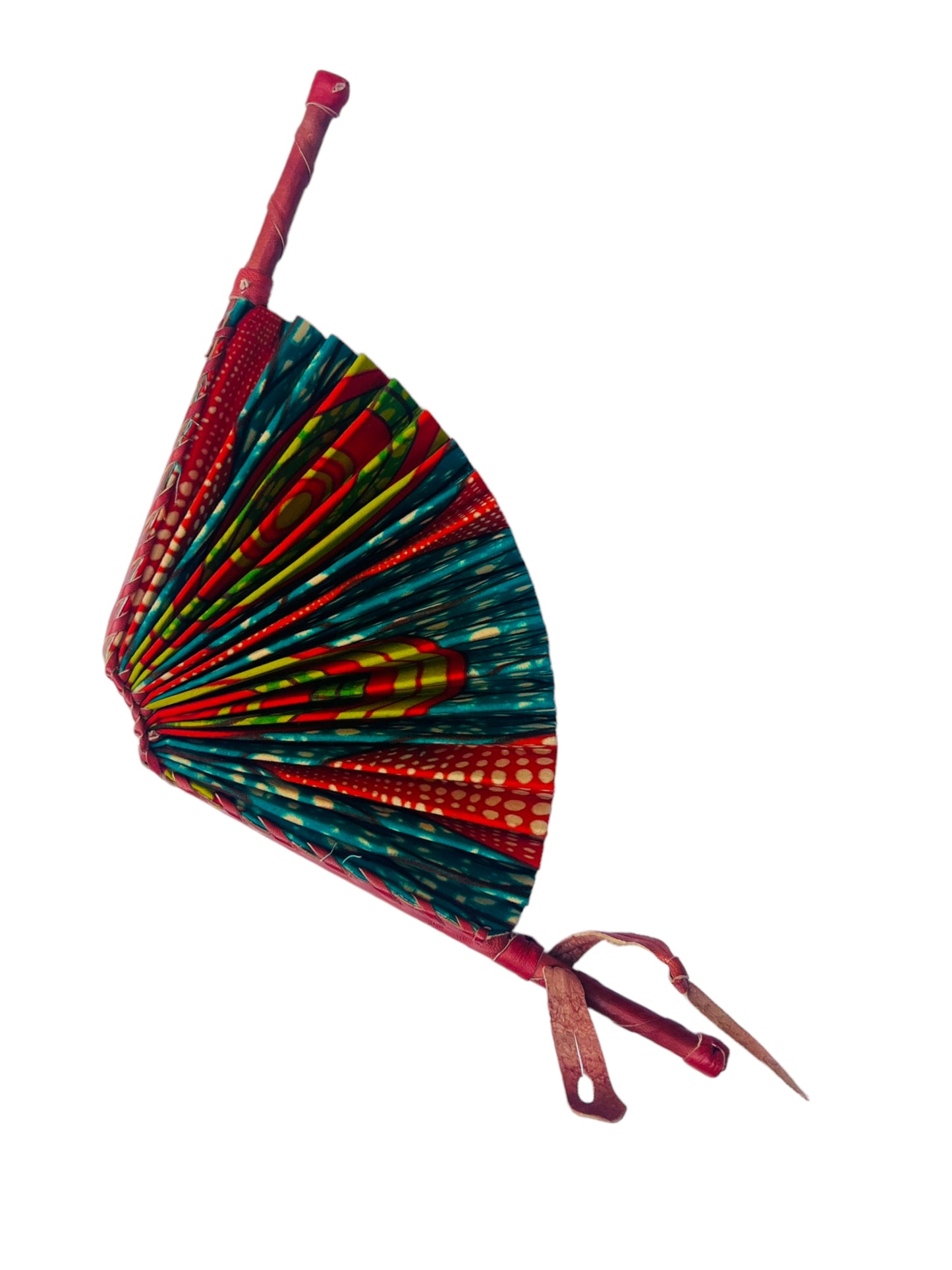 African Print Fan (Green)