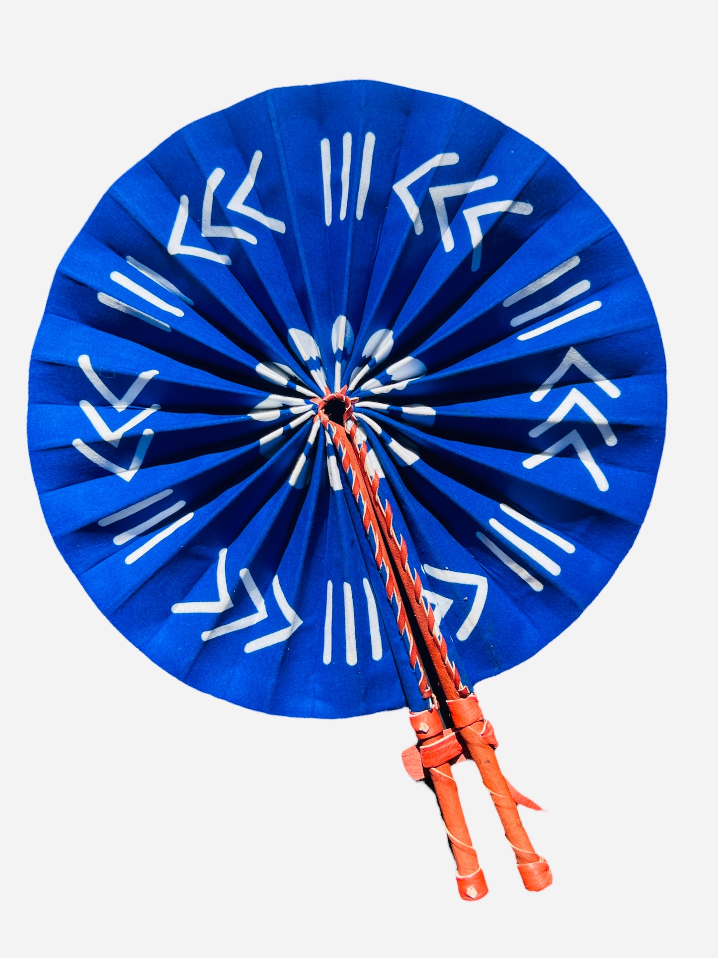 African Print Fan (Blue)