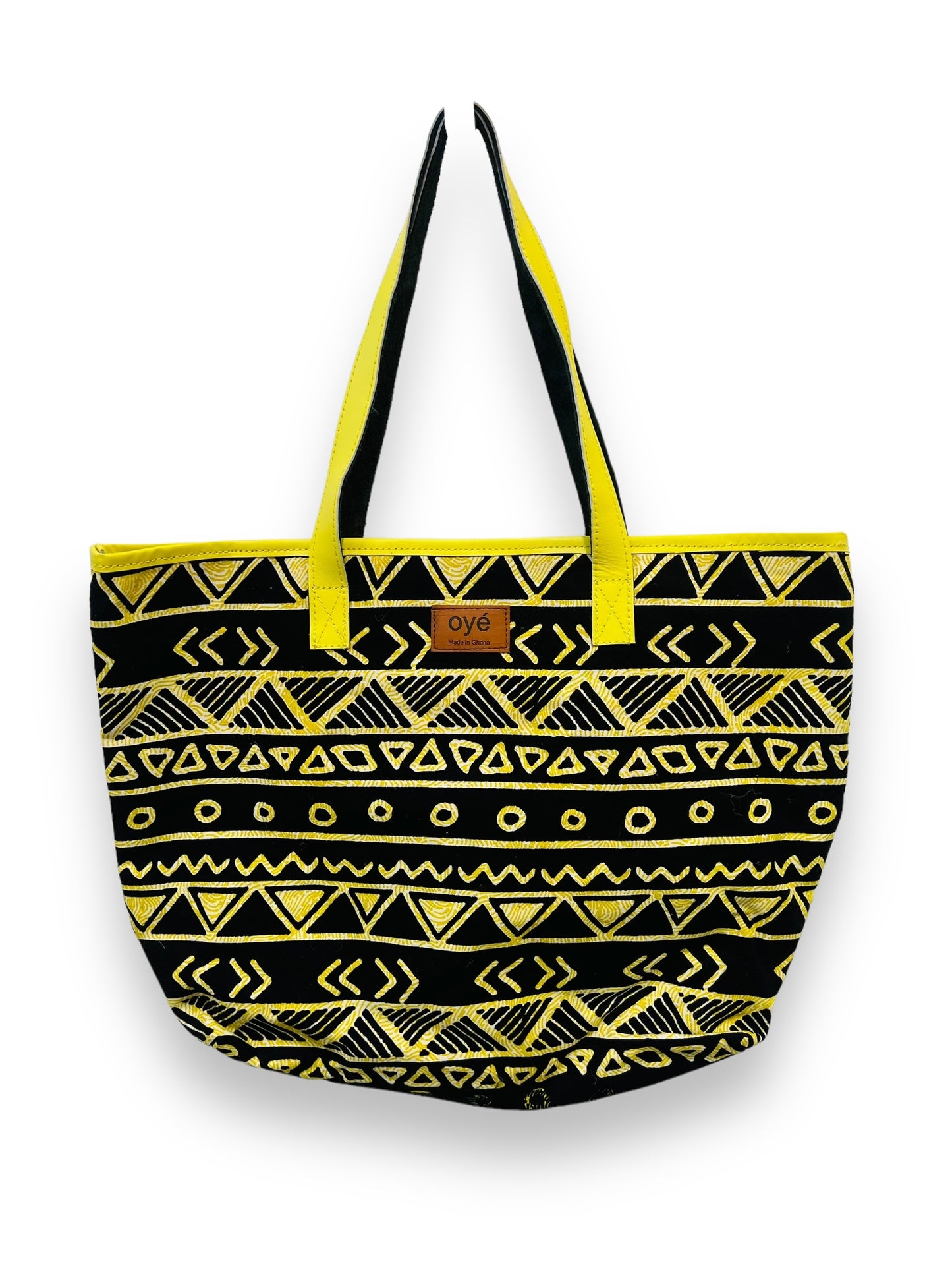 Ankara Tote Bag (Black & Yellow)
