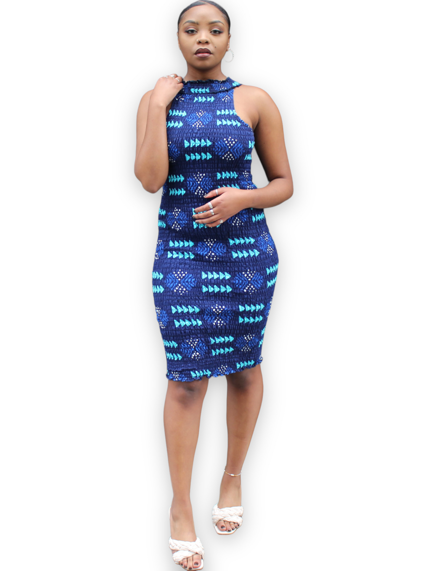 GH Bodycon Dress (Blue Bogolan)