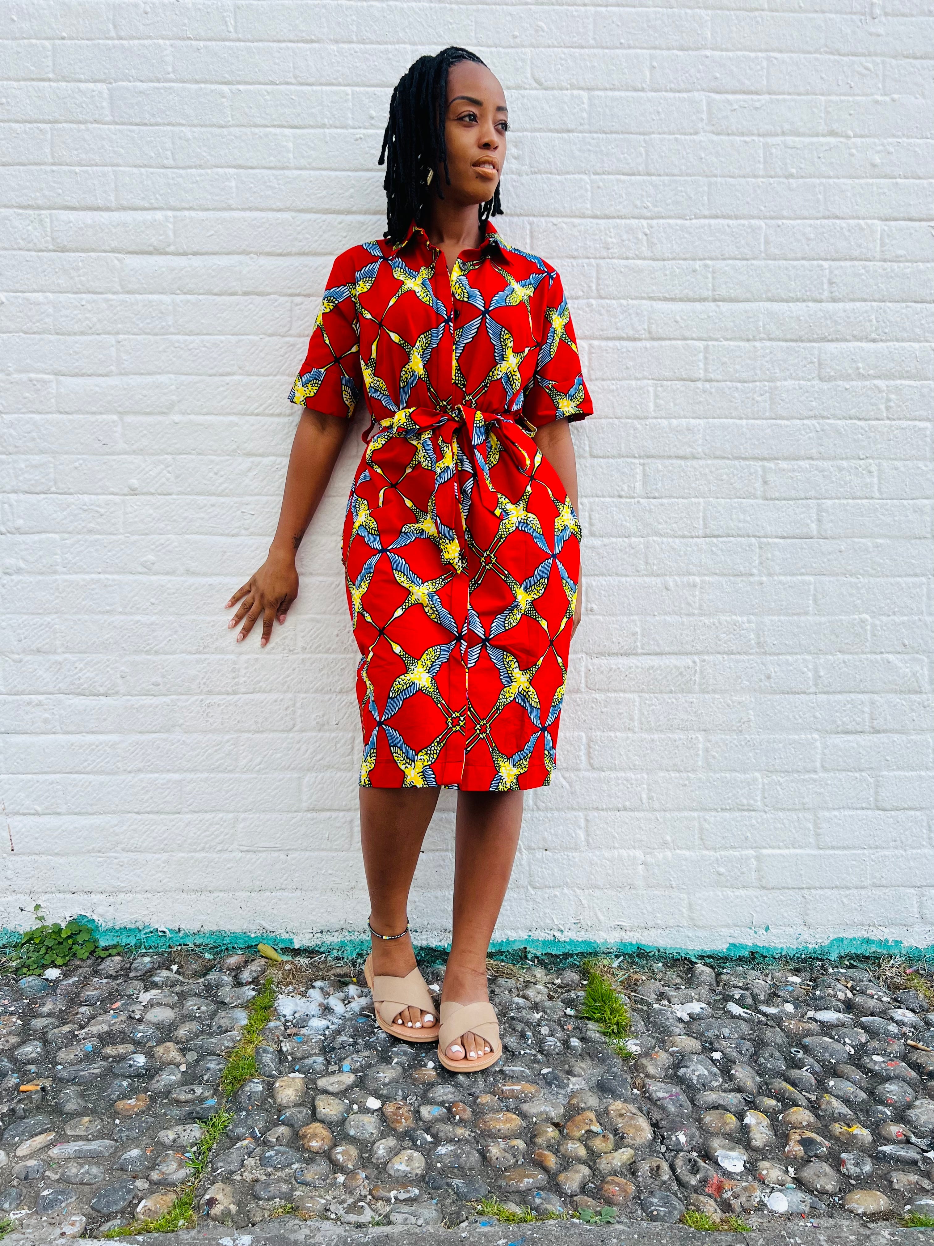 Ankara Shirt Dress