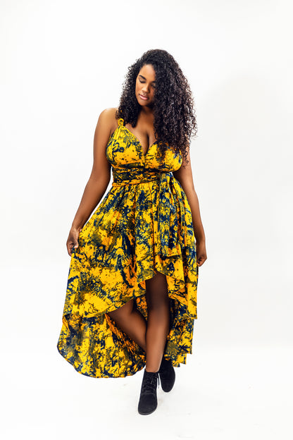 Batik Infinity Dress (Sunshine Green)