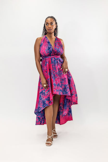 Batik Infinity Dress (Hot Pink)