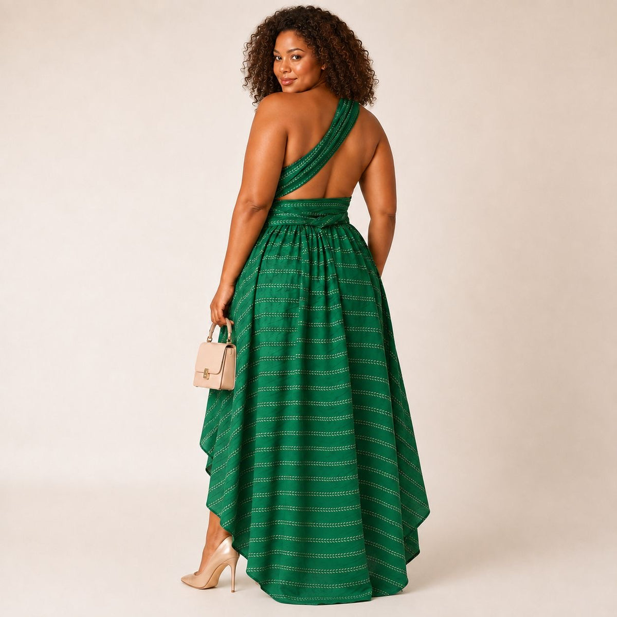 Emerald Green Infinity Wrap Dress
