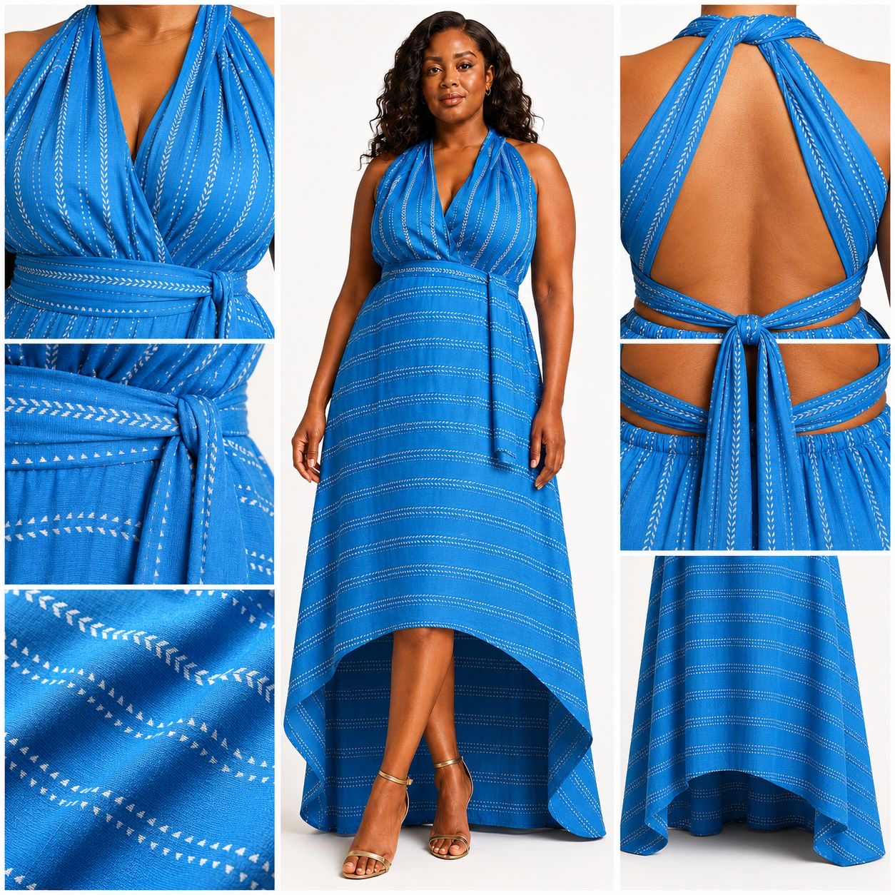 Blue Infinity Wrap Dress