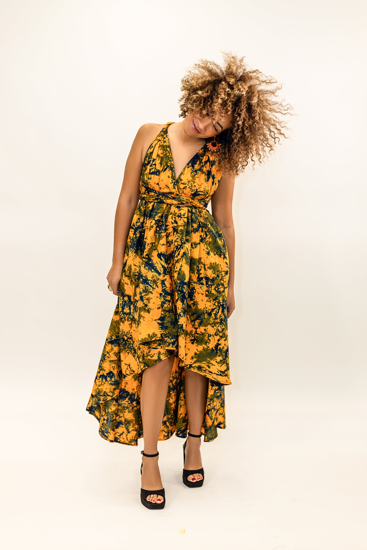 Batik Infinity Dress (Sunshine Green)