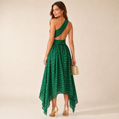Emerald Green Infinity Wrap Dress