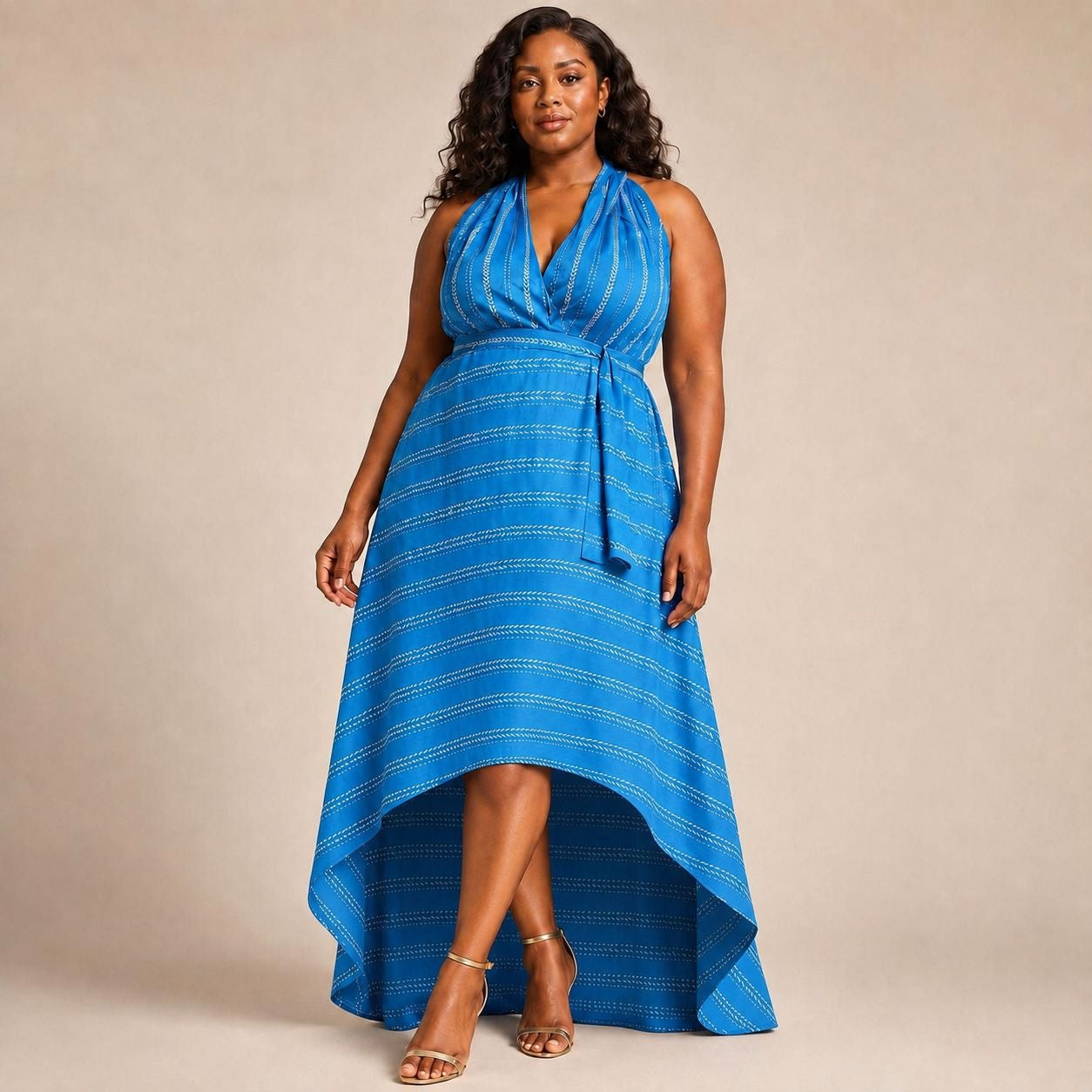 Blue Infinity Wrap Dress