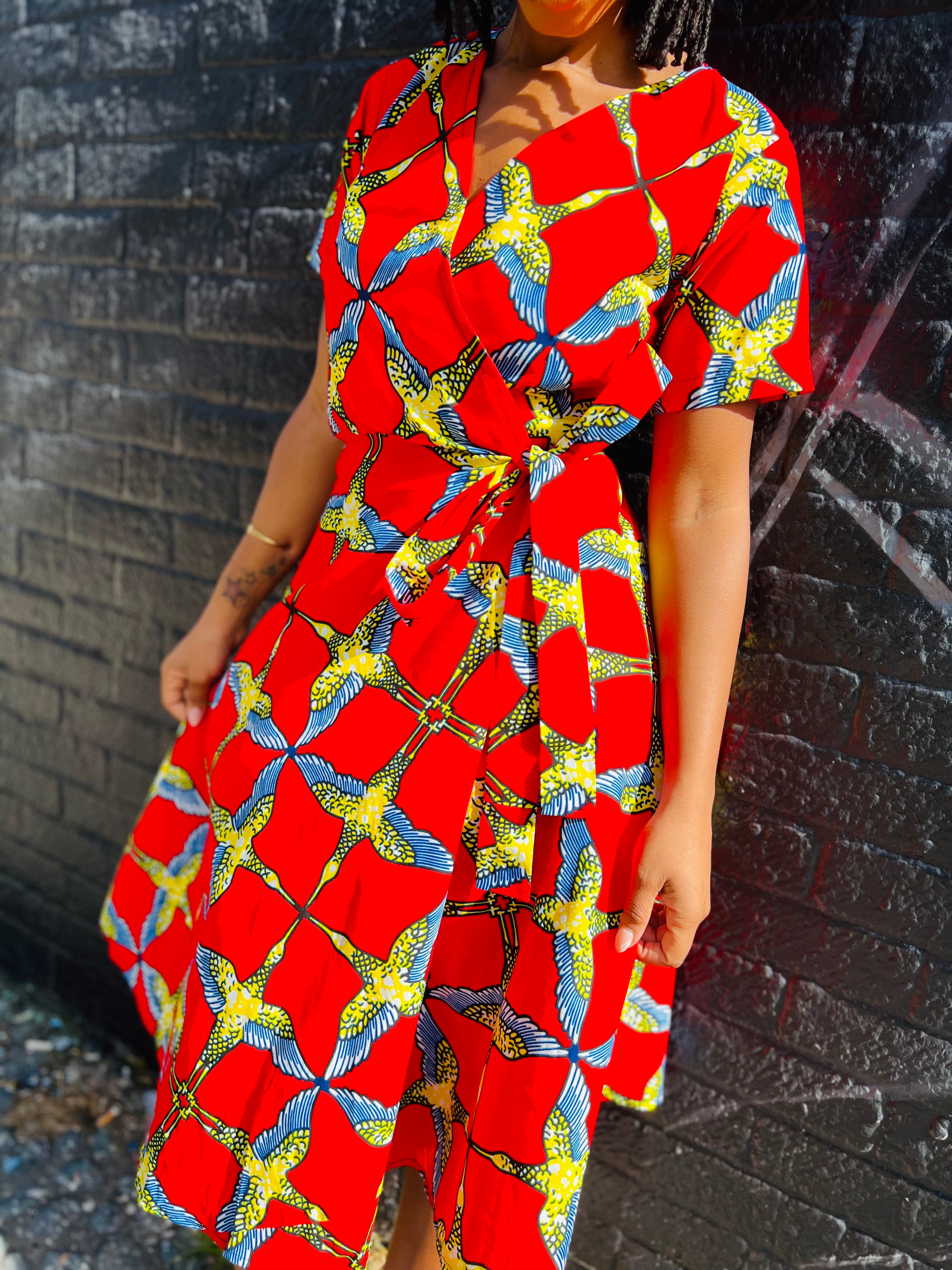 Ankara Wrap Dress