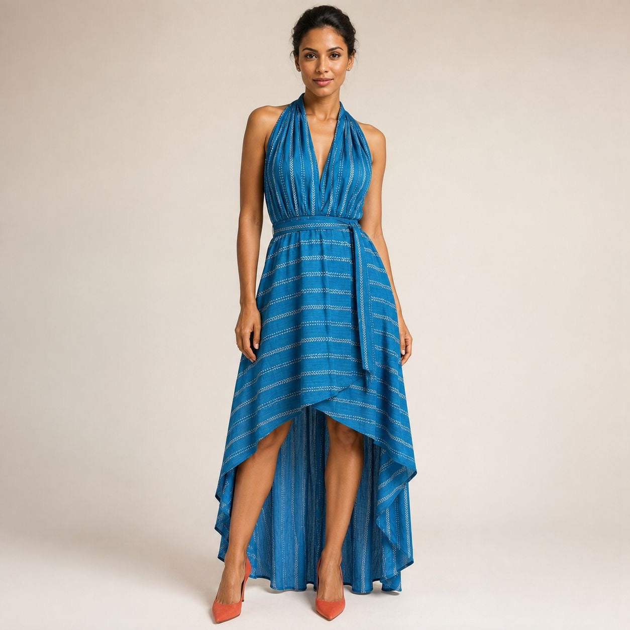 Blue Infinity Wrap Dress
