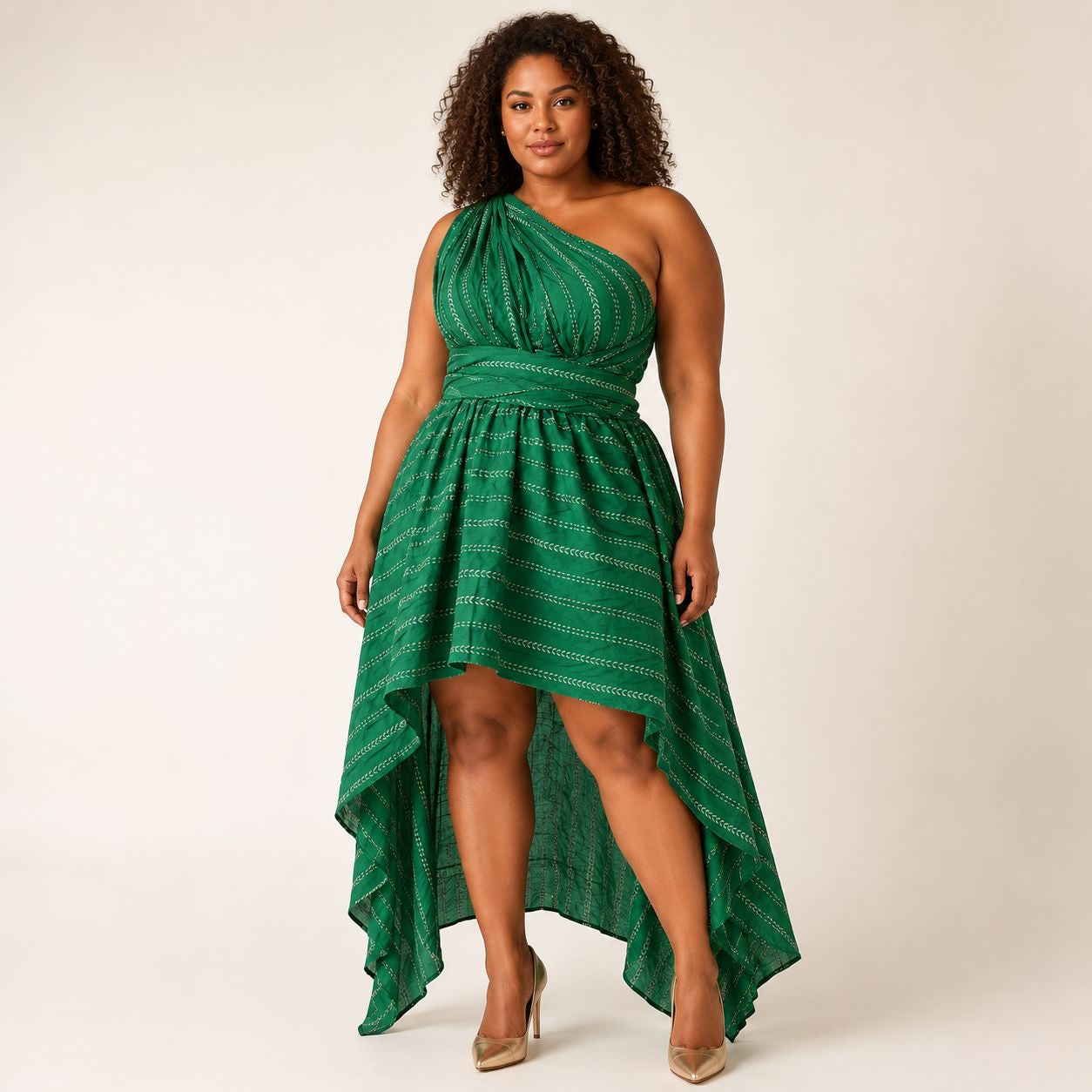 Emerald Green Infinity Wrap Dress