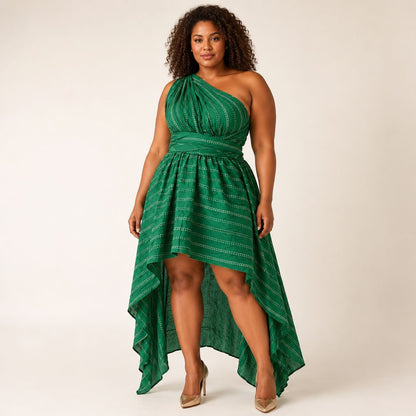 Emerald Green Infinity Wrap Dress