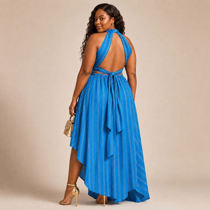 Blue Infinity Wrap Dress