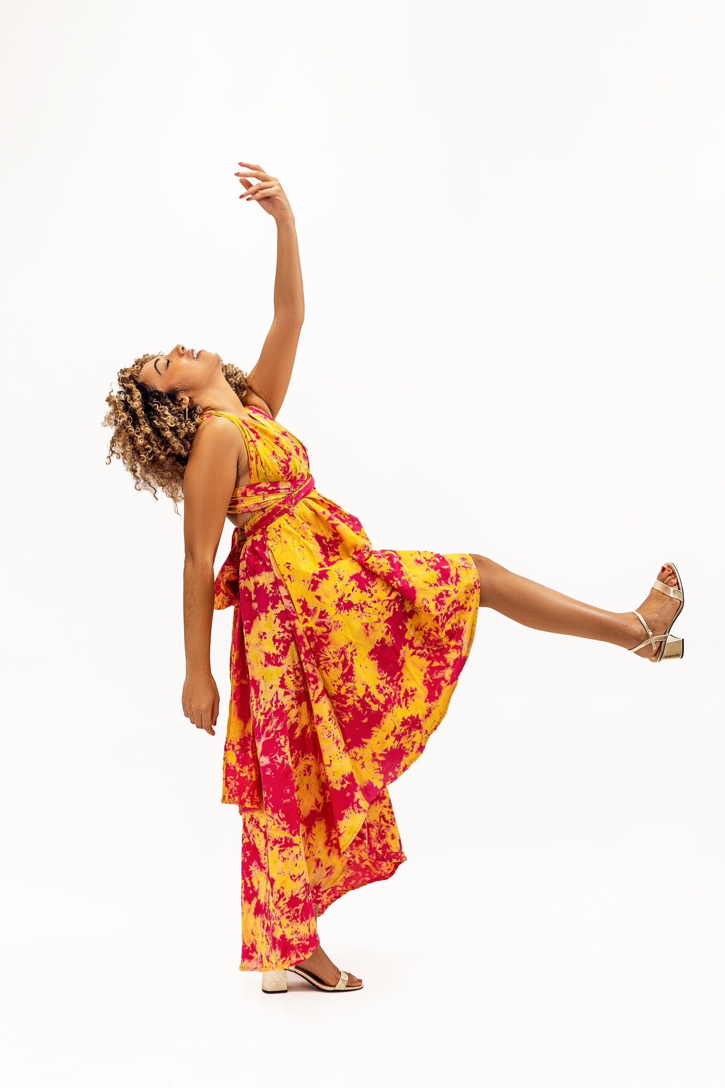 Batik Infinity Dress (Sunshine Pink)