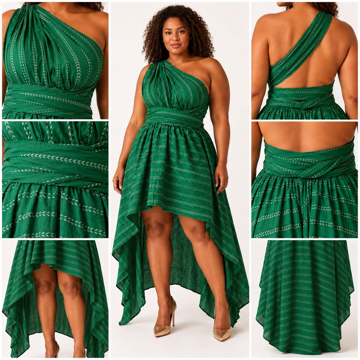 Emerald Green Infinity Wrap Dress
