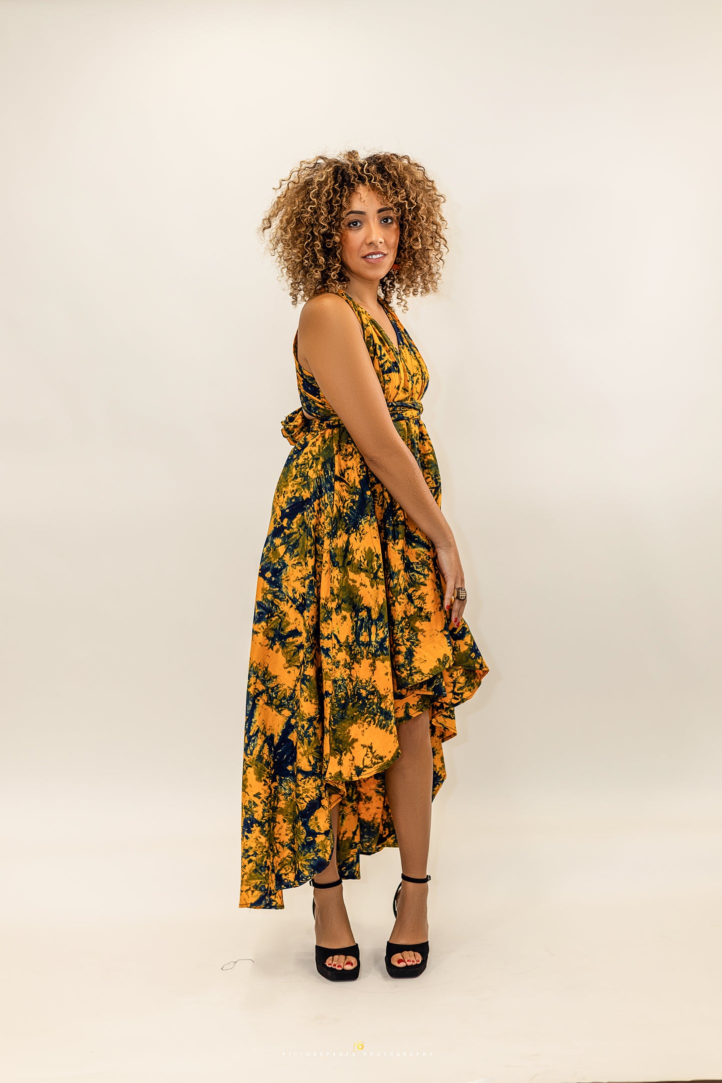 Batik Infinity Dress (Sunshine Green)