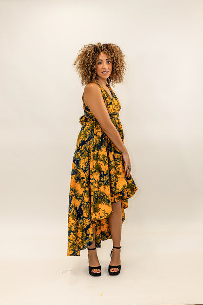 Batik Infinity Dress (Sunshine Green)