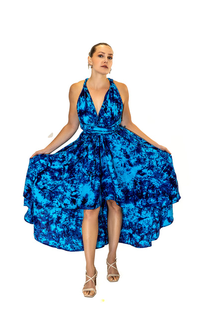 Batik Infinity Dress (Blue)