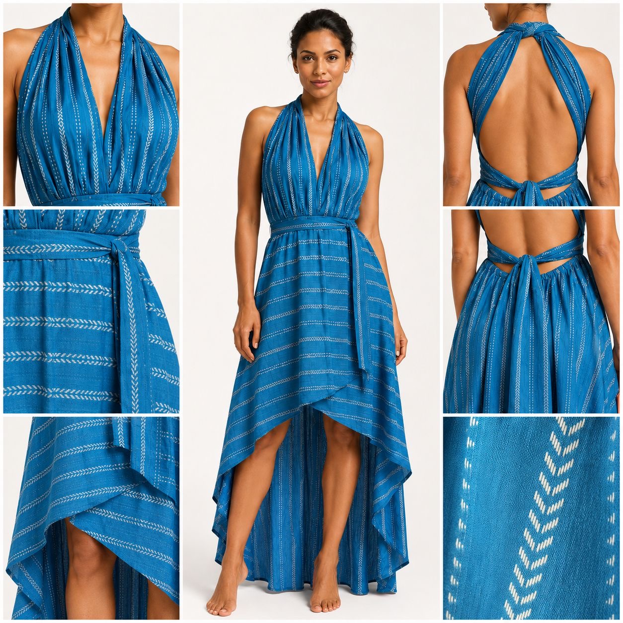Blue Infinity Wrap Dress