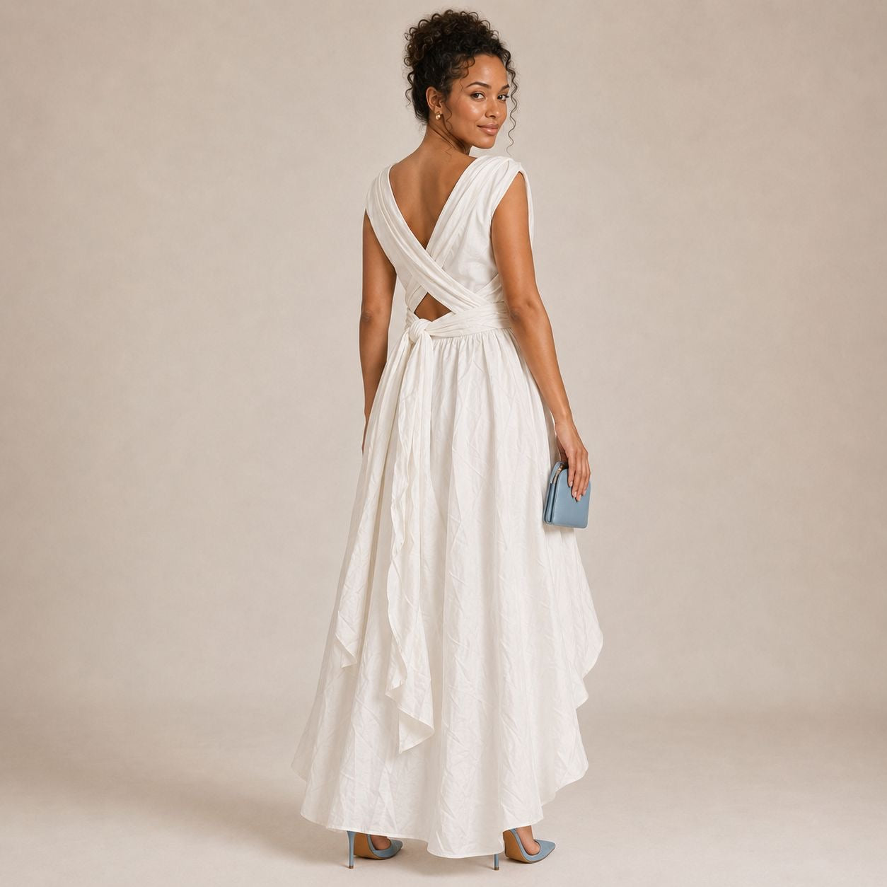 Ivory Infinity Wrap Dress