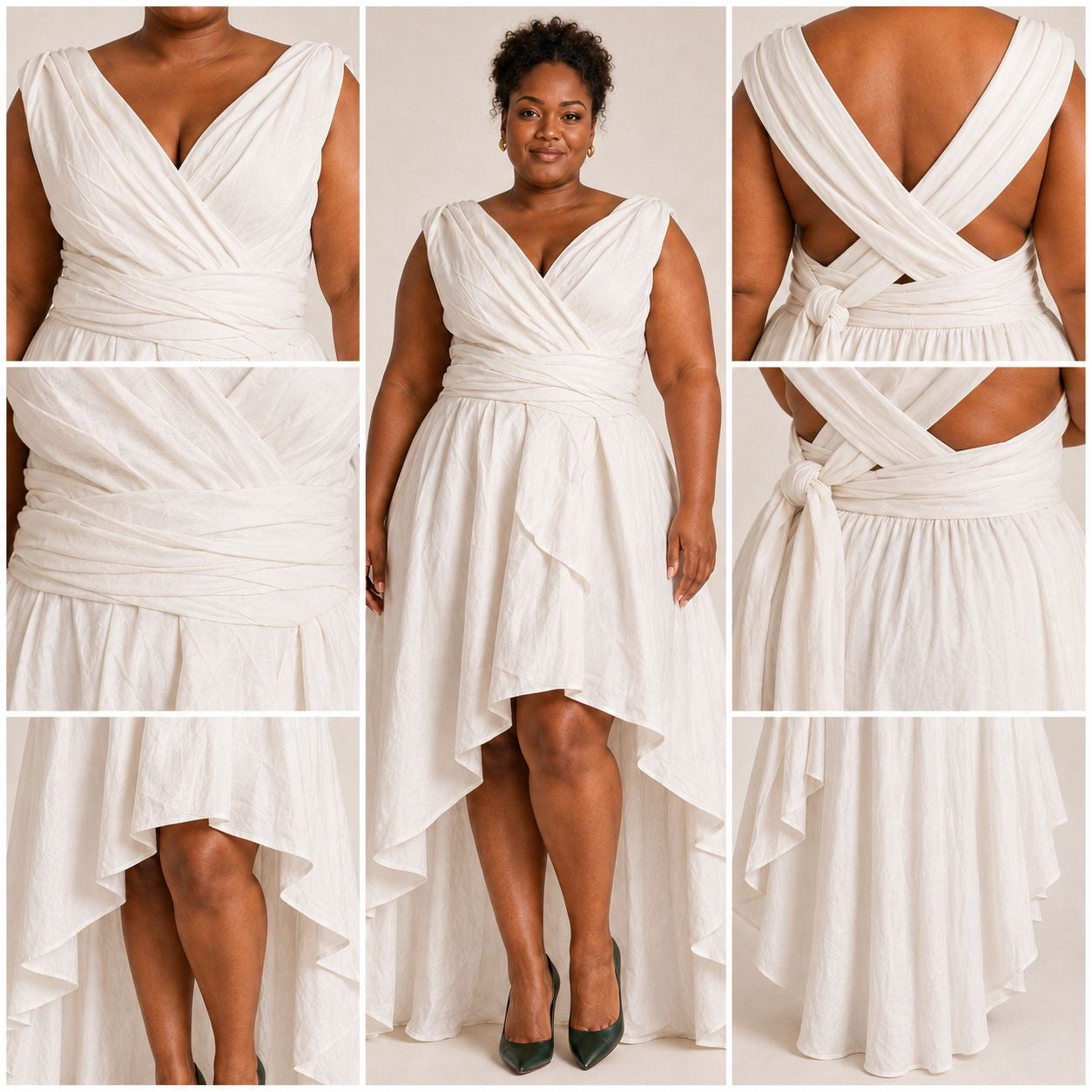 Ivory Infinity Wrap Dress