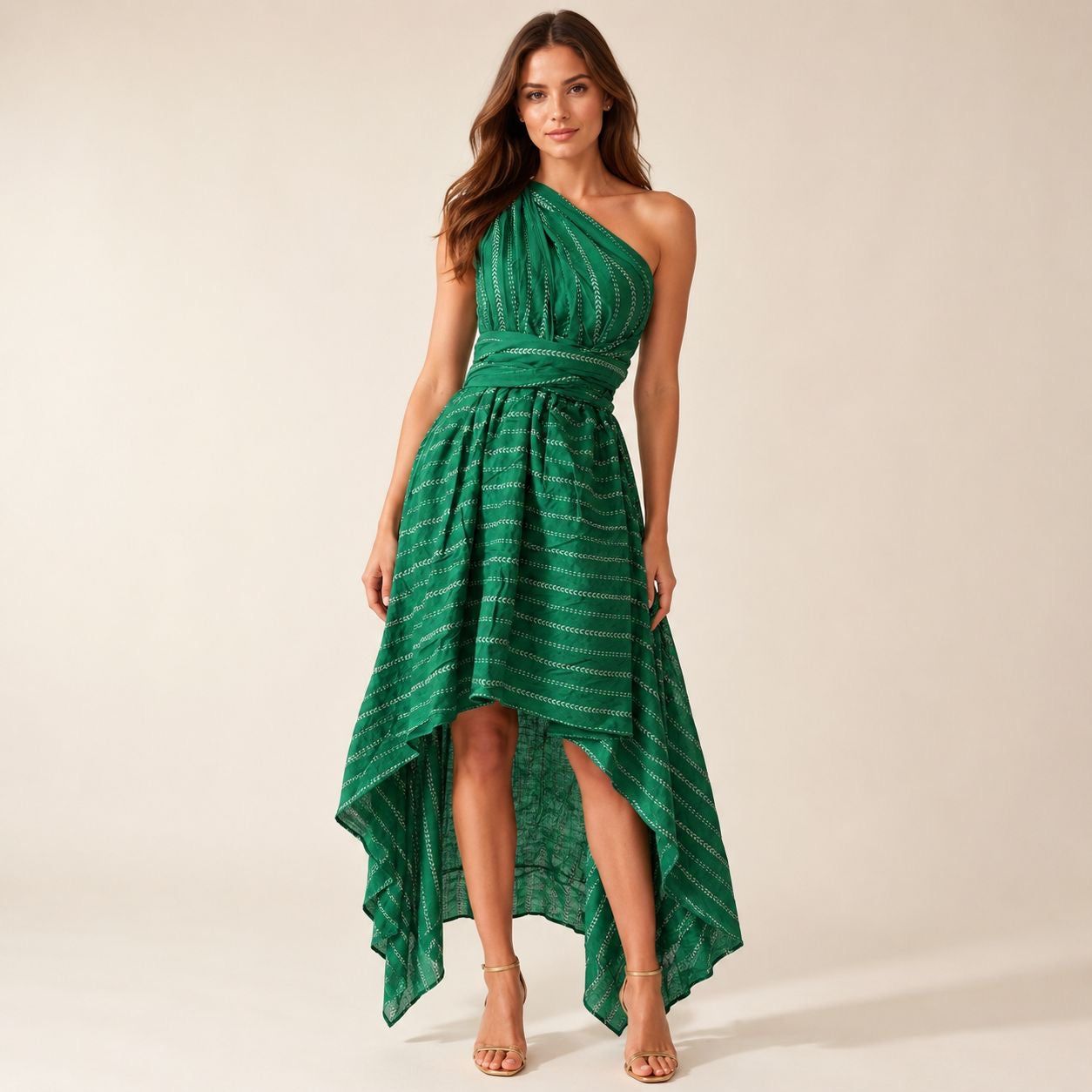 Emerald Green Infinity Wrap Dress