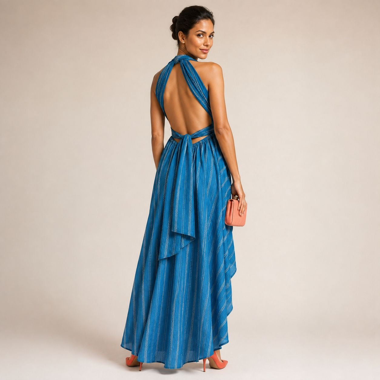 Blue Infinity Wrap Dress