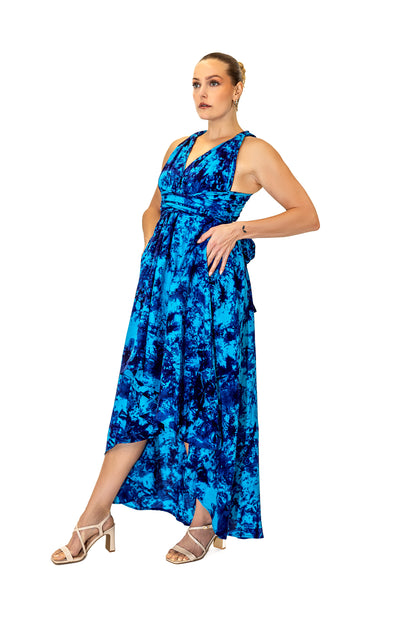 Batik Infinity Dress (Blue)