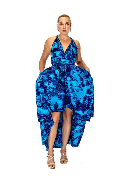 Batik Infinity Dress (Blue)