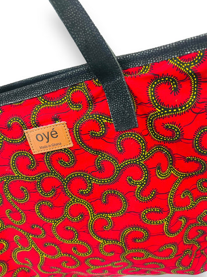 Ankara Tote Bag (Red)